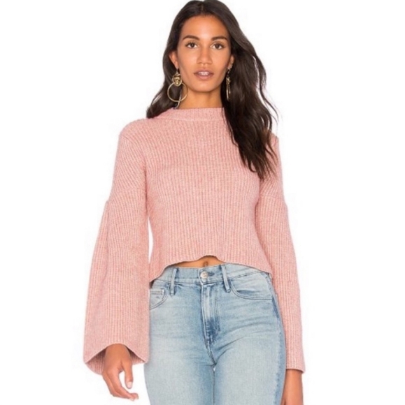 Endless Rose Sweaters - ENDLESS ROSE XS Pink Bell Sleeve Sweater XS